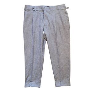 Suitsupply Trousers Women's 2X 18 Brown Houndstooth Wool Cashmere Adjustable